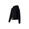 Li Ning Running Series Solid Color Logo Hoodie Long Sleeve T-Shirt Women Tops Black ATLT004-3