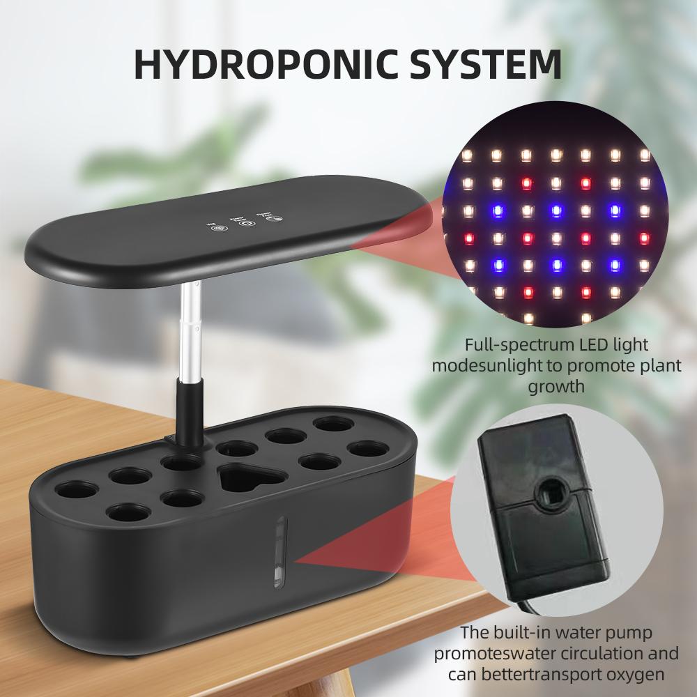 Светильник для комнатных растений, режим фруктов/овощей, сенсорный экран, 24 Вт, полный спектр, 104 светодиодных светильника, настольный светильник для выращивания растений