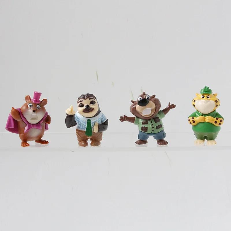New 12Pcs/Set  Zootopia Cartoon Anime Figure Zootropolis Utopia Action Figure Toys Kids Room Ornaments Cake Topper