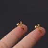 2 шт. новые серьги-капли с цирконием золотого и серебряного цвета для женщин, небольшой кулон из нержавеющей стали, серьги-гвоздики для пирсинга, эффектные ювелирные изделия