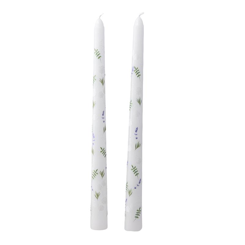 2 шт./коробка печатных свечей свадебные украшения бездымные свечи во французском стиле длинная элегантная свеча 25 см