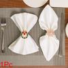 1PC Christmas Aesthetic Napkin Ring Cartoon Alloy Ritual Sense Metal Multi-element Napkin Clasp Creativity Table Setting