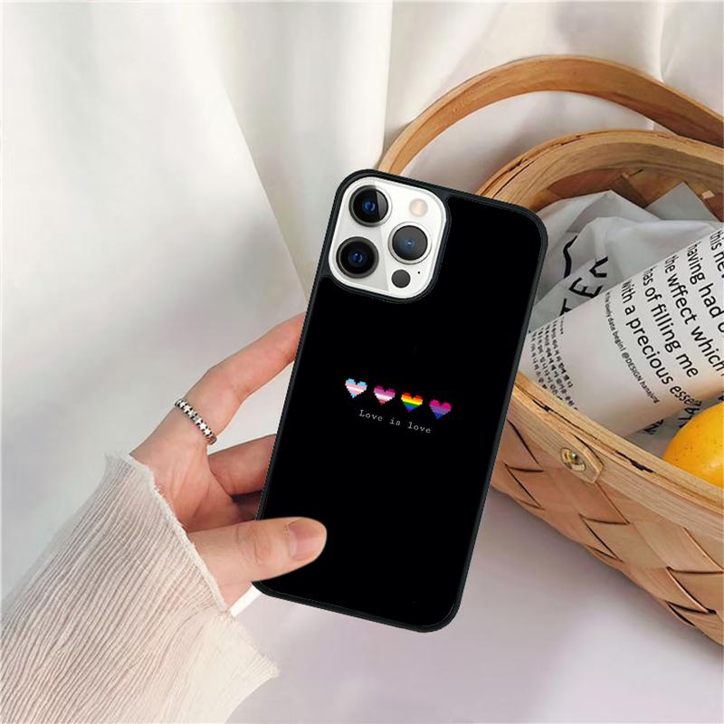 LGBT Same Love Rainbow Flag Phone Case For iPhone 17 Air 16 15 14 11 12 13 Pro MAX Plus coque Cover Shell