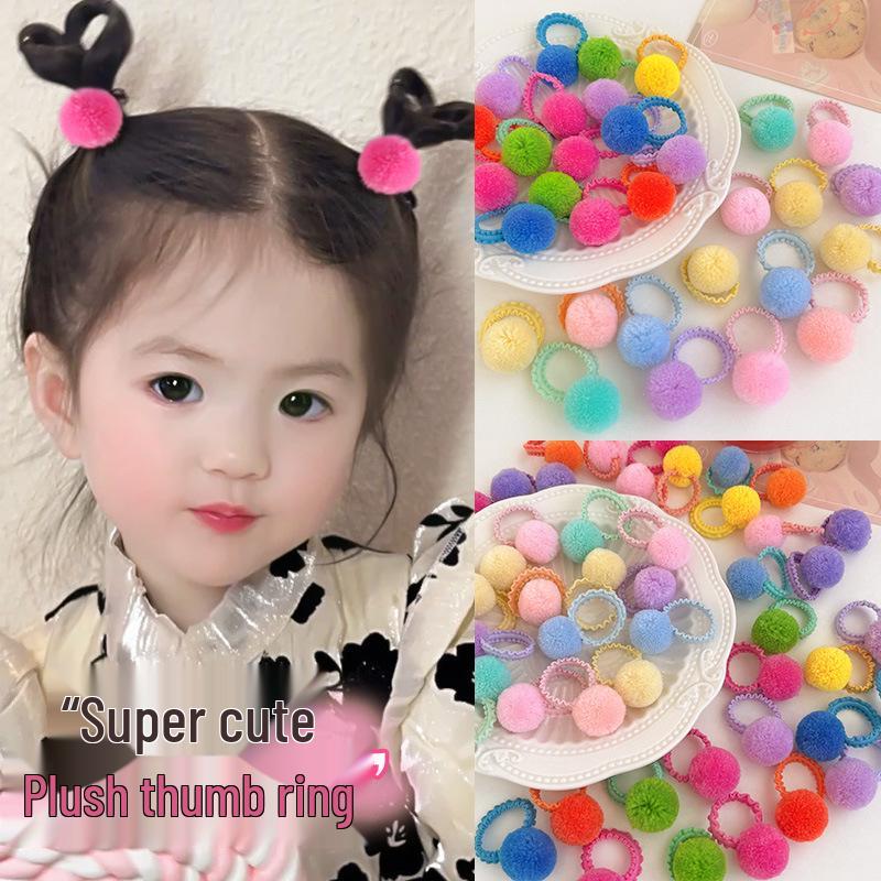 Милые резинки для волос с кружевом и помпонами для девочек: Аксессуары для хвостиков без повреждений