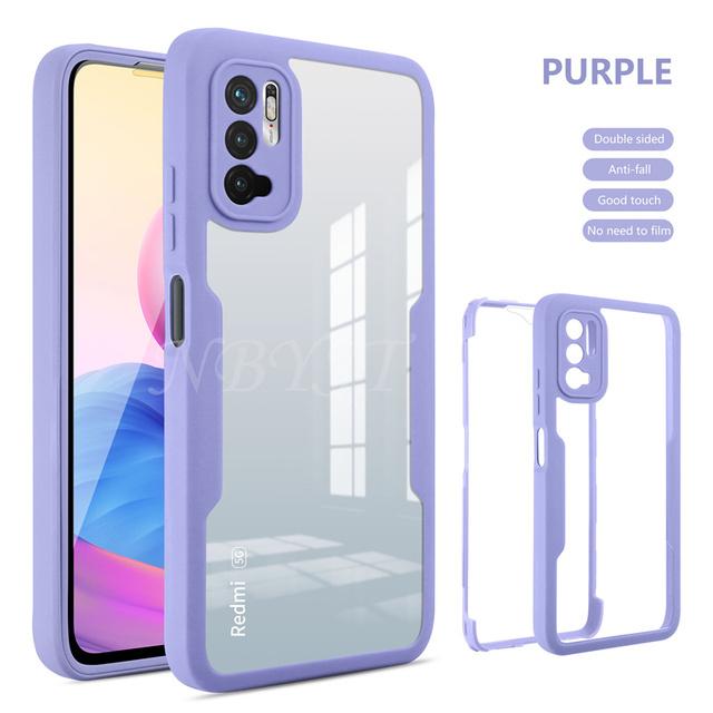 Двойной защитный чехол из ПЭТ-пленки HD для Xiaomi 12T 11T Mi 11 Lite NE 5G POCO X4 Redmi 10C Note 11E 11s 10s Pro 360, защитный чехол для всего тела