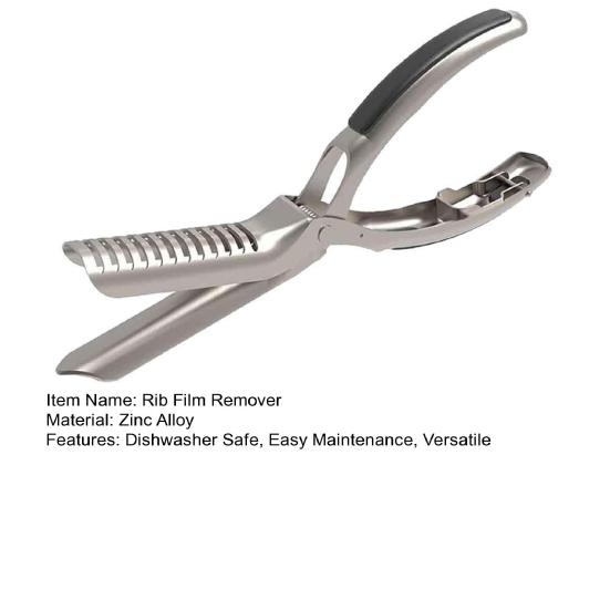 Профессиональный удалитель реберной мембраны Легкий удалитель реберной надкостницы Набор для подготовки ребер для барбекю Инструменты для ребер с изогнутым лезвием из цинкового сплава