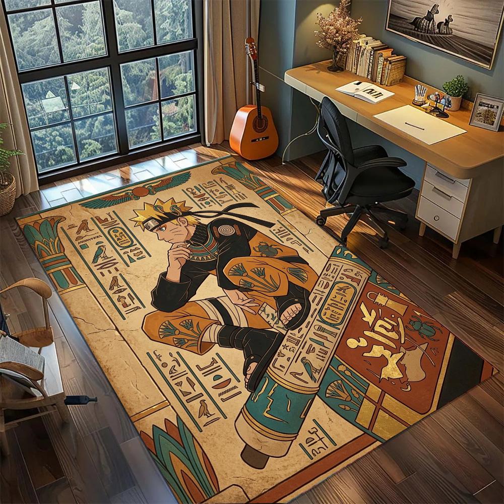 Washable Floor Mat Naruto Carpet Non Slip Large Area Rugs for Home Decor Gamer Room Bedroom