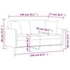 Vidaxl 2-Osobowa Sofa Z Poduszkami, Brązowa, 140 Cm, Tkanina