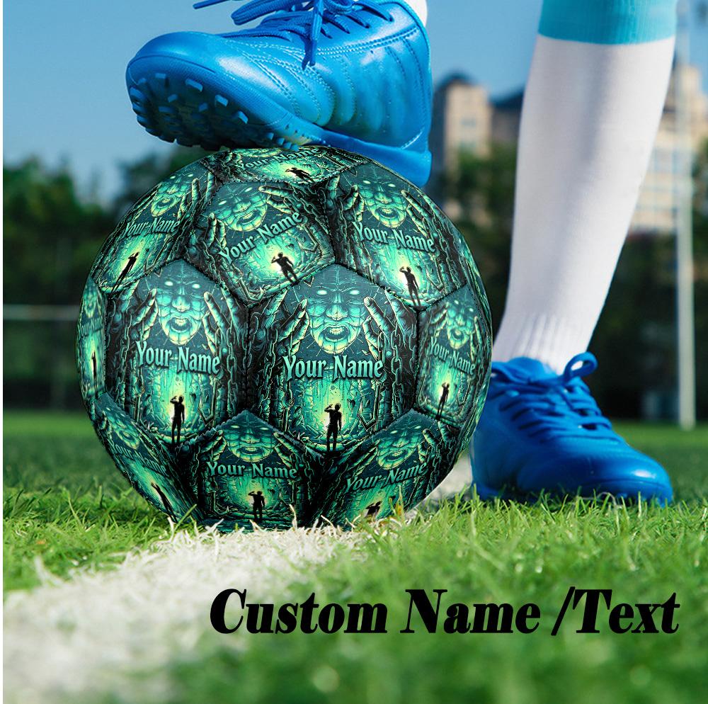 Custom Text Size 5 Soccer Ball, Standard Match Football For OutdoorHellraiser Pinhead