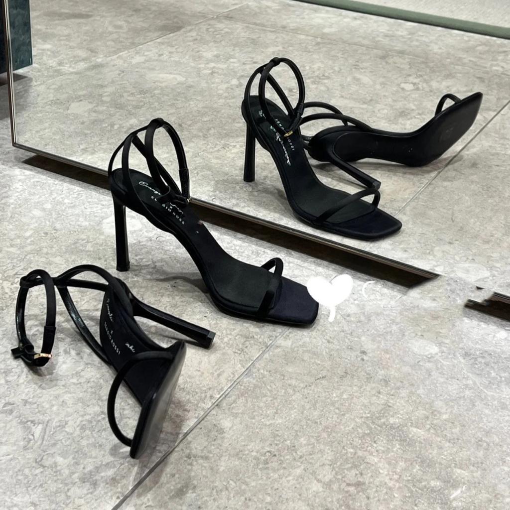 Fashion Sandals for Women 2025 Summer New Style Square Toe High Heels Women's Slim Heels Sandals