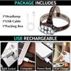 Налобный фонарь с USB-зарядкой, яркий, с высокой светоотдачей, с 8 светодиодами, 4 режима, водонепроницаемый налобный фонарь IPX4
