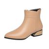 Fashion Women's Boots Fashion Casual Leather Boots Pointed Toe Office Formal Shoes for Women Zipper Ankle Boots Botas De Mujer