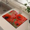 1Pcs Rubber Drying Mat With Flower For Coffee Shop Restaurant Kitchen Carpet Tableware Durable Diatom Mud Table Mat Pet Mat Coffeeware