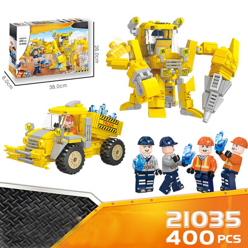Construction Engineering Vehicle Building Blocks Toys Plastic Small Particles Diy Assembled Toys For
