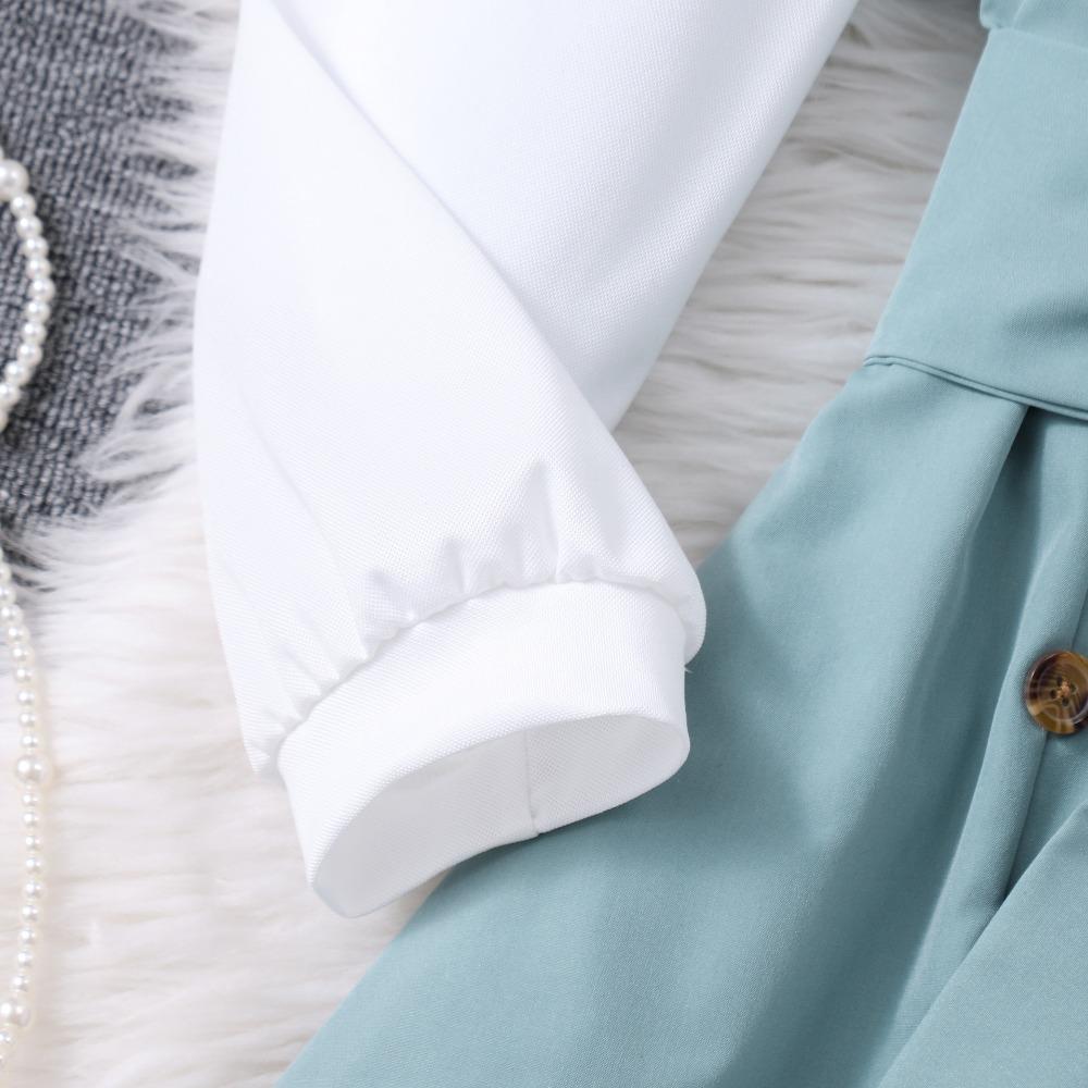 Платье с длинным рукавом для девочек 8-12 лет, осенне-зимнее, пэчворк, модное, контрастных цветов, минималистичное