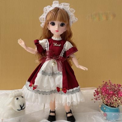 30 см мини подвижная 23 шарнирная кукла игрушка для девочек 3D большие глаза BJD принцесса полная одежда коллекция платьев детская кукла подарок