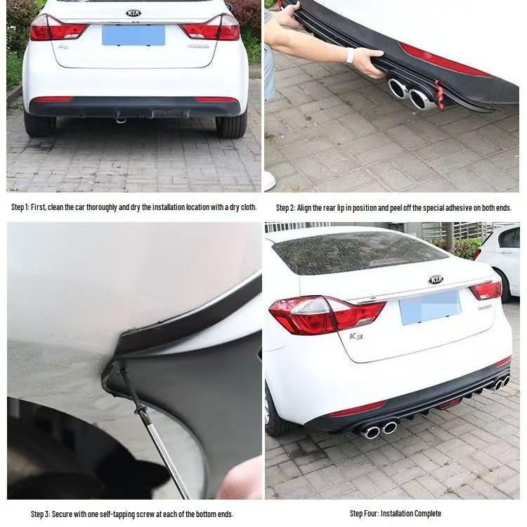 Kia K3 2016-2018 Задний диффузор с четырьмя выхлопными трубами Комплект