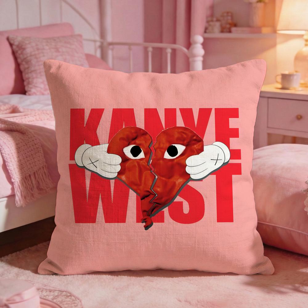 kKanye West singer Cushion Cover Premium Comfort Reversible Pillow Cove Two in One Design for Any Room Car Interior