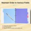 8 Tabs Durable Plastic Write & Erase Large Tabs Dividers for 3 Ring Binders, Rectangle Binder Dividers with Sticker for Study, Teacher, Office, Home