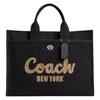 Coach 42 Застежка-молния Съемный плечевой ремень Тканевая сумка-тоут Сумка для покупок Сумка-тоут Большая женская сумка-тоут Черный CY847-LHBLK