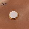 Fabric Friendly Magnetic Pin 2Pcs Faux Pearl Clothes Button, Fake Cat Eye Stone Brooch Women Safety Button for Shirts Scarf Shawl, Decorative Clothing