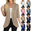 Women's Casual Fashion Solid Color Short Sleeved Cardigan Solid Color Short Sleeved Cardigan
