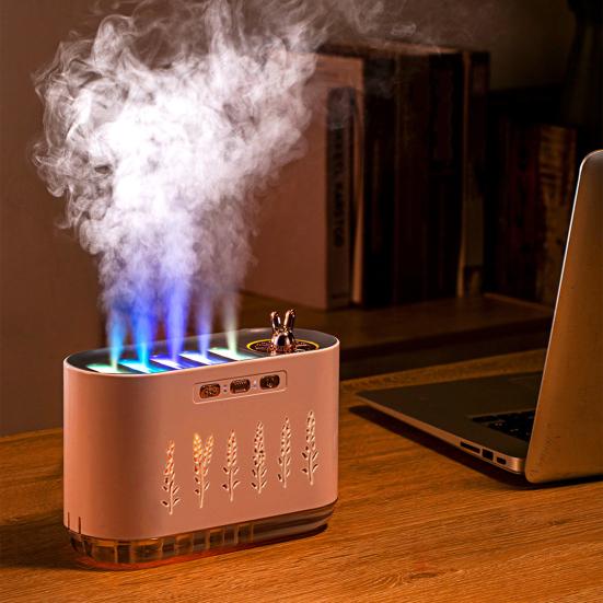 Увлажнитель воздуха с синхронизацией музыки и RGB-подсветкой, большим резервуаром для воды, работающим от USB, настольным устройством для ароматерапии, диффузором эфирных масел