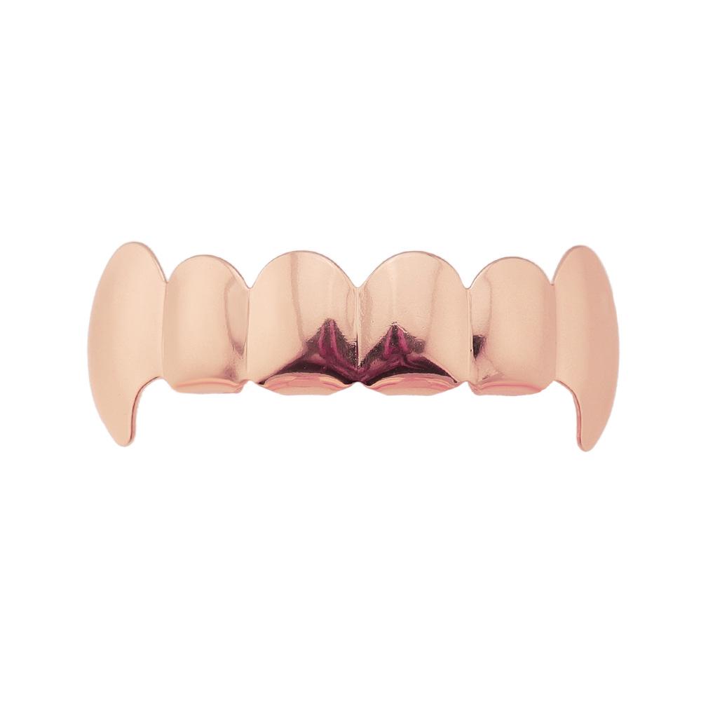 European & American Gold-Plated Hip-Hop Grillz: Glossy Tooth Accessories