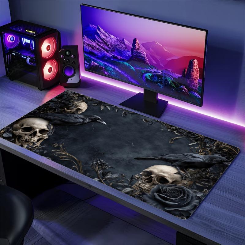 Raven Color Mouse Pad Large Gaming Table Cushion Non-slip Laptop Tablet Big Mousepad XXL Mat Mini PC Playmat With Lock edge