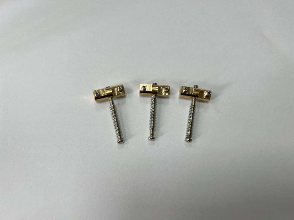 Набор латунного бриджа и седел для электрогитары: Нижняя дека, подставка и струнодержатель TL, набор из 3 предметов.