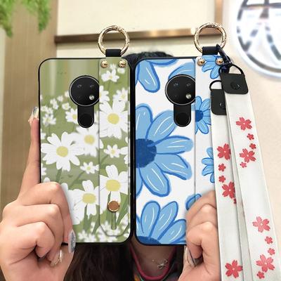 Противоударный чехол для телефона с цветами для Nokia 6.2/7.2, грязеотталкивающий силиконовый, с масляной живописью, водонепроницаемый мягкий чехол, кольцо-браслет