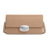 Coach Eliza 20 Solid Color Detachable Shoulder Strap Logo Leather Crossbody Bag Small Women crossbody bag Gray-Brown CP045-SVTP