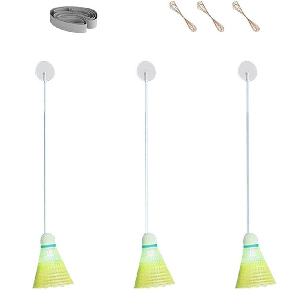 Elastic Automatic Rebound Badminton Practice Nylon Single Player Rebound Trainer  Indoor
