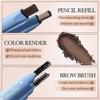 Waterproof Natural Double-Headed Eyebrow Pencil 0.4Gsadoer Finishing Anti-Smudge Eyebrow Pencil Brush