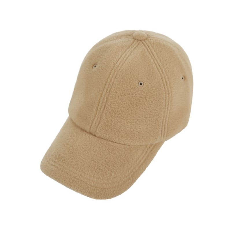VARZAR Soft Overfit Fleece Ball Cap Beige