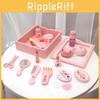Wooden Play Makeup Box Pink Design Children Educational Development Gift Toys