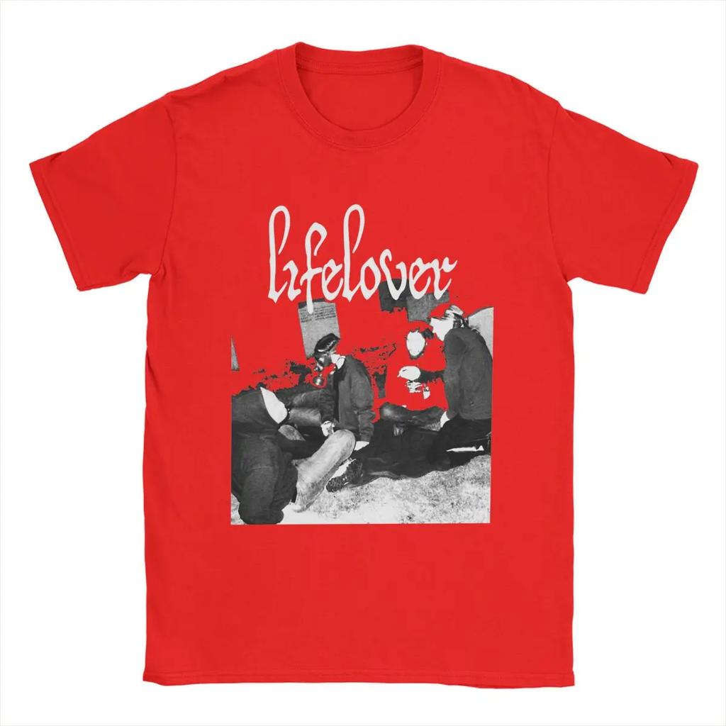 Мужские футболки Lifelover Band, одежда из чистого хлопка, забавные футболки с коротким рукавом и круглым вырезом, футболки с графическим принтом