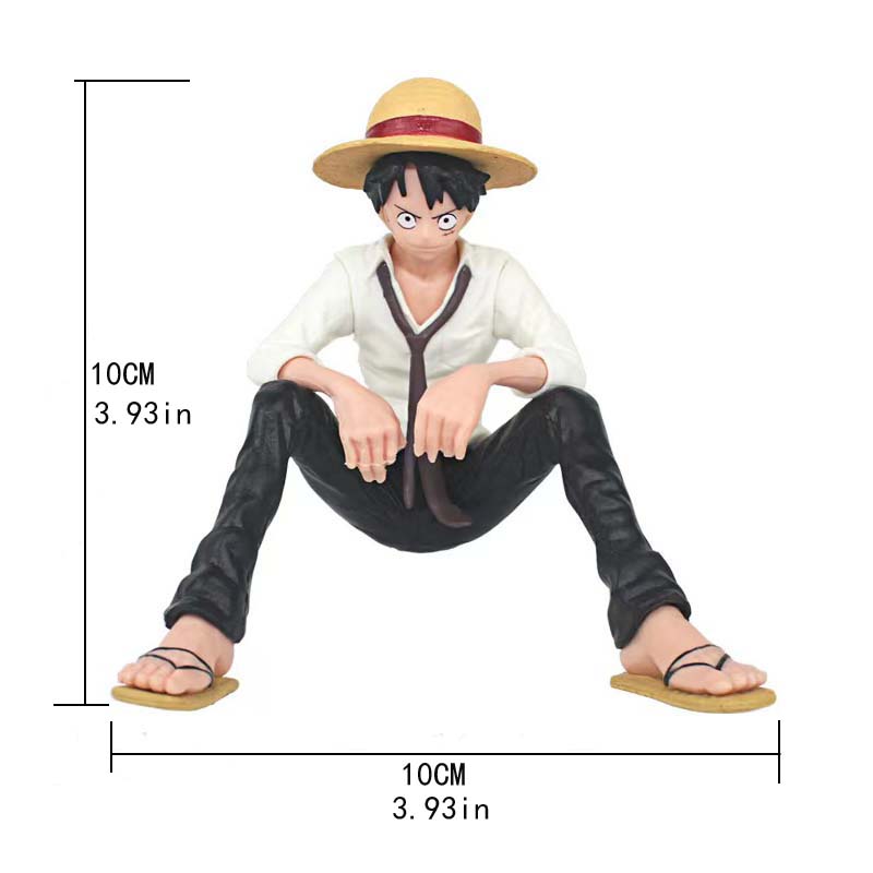 Аниме Фигурка One Piece Луффи Сидячая Поза Экшн-фигурка ПВХ Модель Коллекция Статуэтка Фигурка Кукла Игрушка В Подарок на День Рождения