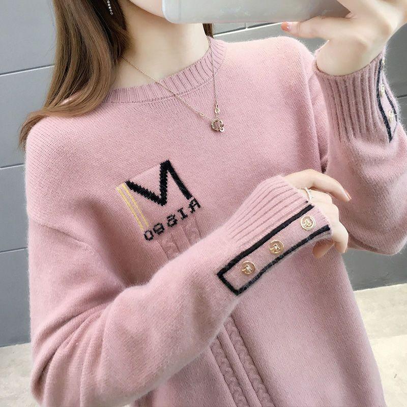 Зимний женский свитер с полувысоким воротником, короткий вязаный свитер на осень и зиму