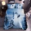 3pcs Cozy Dark Wolf Digital Print Duvet Cover Set Soft, Hypoallergenic, and Breathable Bedding for Bedroom and Guest Room