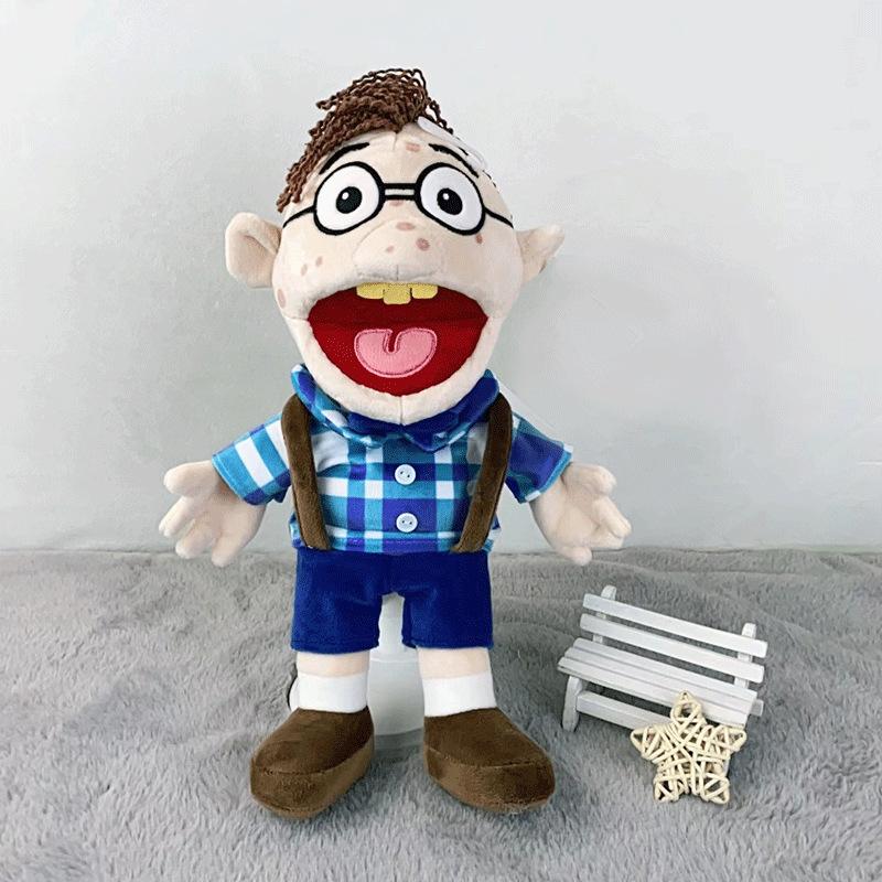 1/3pcs Boy Jeffy Hand Puppet Cody Junior Joseph Plush Doll Stuffed Toy with Movable Mouth for Play House Kid Child Birthday Gift