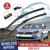 Wiper Blades For VW GOLF 6 Hatchback 2009-2012 Front Windshield Clean Window Windscreen Auto Parts Car Rain Brushes 24''+19''