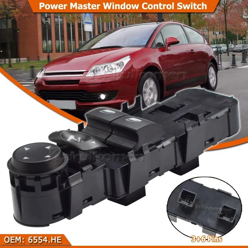 Совершенно новый для Citroen C4 2004 2005 2006-2010 Автомобильный главный электрический черный переключатель стеклоподъемника 6554.HE 6554HE Автозапчасти