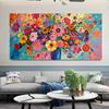 Красочные цветы настенное искусство современная картина на холсте цветочный плакат современные картины печать для гостиной домашний декор