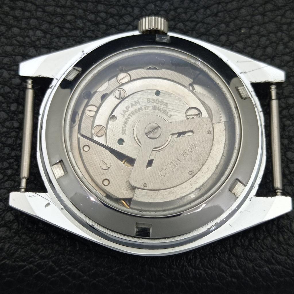 ВИНТАЖНЫЕ ОТРЕМОНТИРОВАННЫЕ МУЖСКИЕ АВТОМАТИЧЕСКИЕ ЧАСЫ SEIKO 5 6309A ЯПОНИЯ КРАСНЫЙ ЦИФЕРБЛАТ a441228-4