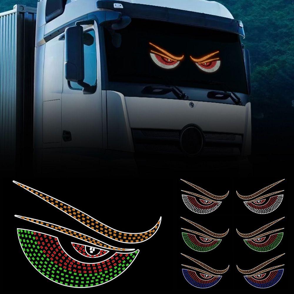 Гибкий светодиодный фонарь «Дьявольский глаз» для грузовика, USB пиксельная панель, креативная лампа, декор для автомобиля