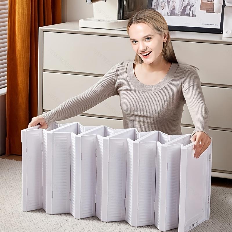 1pc 3/6-Layer Transparent Shoe Box - Stackable, Foldable, Dustproof High-Top Shoe Cabinet with Multiple Storage Options