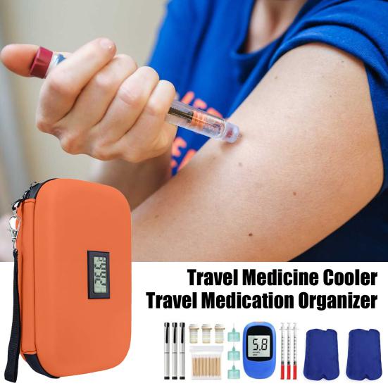 Сумка-холодильник для инсулина Yousheng с термометром, сумка-холодильник для диабетиков, сумка-холодильник для путешествий, сумка-органайзер для хранения инсулина