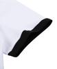 DOLPHIN WAVE APPAREL [Набор] Белая футболка с коротким рукавом и круглым вырезом с объемным принтом дельфина и большим логотипом, черные шорты с одной складкой и логотипом-аркой