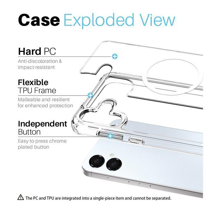 Coque de protection - BOOLING® - Samsung Galaxy A06 - Anneau Magnétique - 2 Verres Trempés - Antichoc